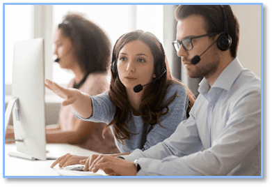 Two Big Tech company customer service outsourcing CSRs provide acute tier-based technical support for a globally-known provider of satellite cellular service.